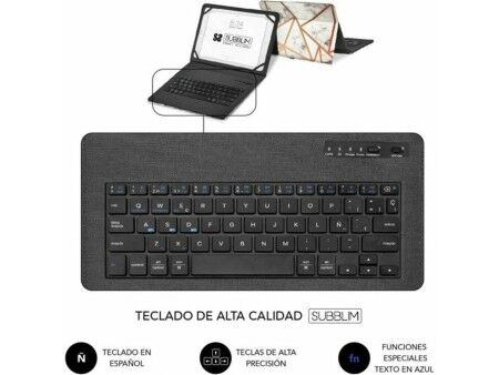 Torba na Tablet i Klawiaturę Subblim SUBKT5-BTTW10 Wielokolorowy Qwerty Hiszpańska