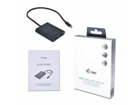 Adapter DisplayPort na HDMI i-Tec C31DUAL4KHDMI        Czarny 4K Ultra HD