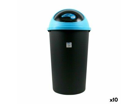 Kosz na Śmieci Tontarelli Big hoop Niebieski Czarny 50 L 39 x 39 x 72 cm (10 Sztuk)