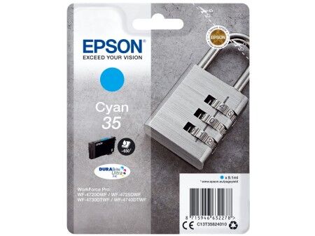 Oryginalny Wkład Atramentowy Epson C13T35824010 (16,1 ml) Turkusowy