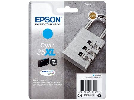 Oryginalny Wkład Atramentowy Epson C13T35924010 Turkusowy