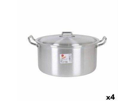 Garnek z Pokrywką Aluminium 35 x 29 x 17 cm (4 Sztuk)