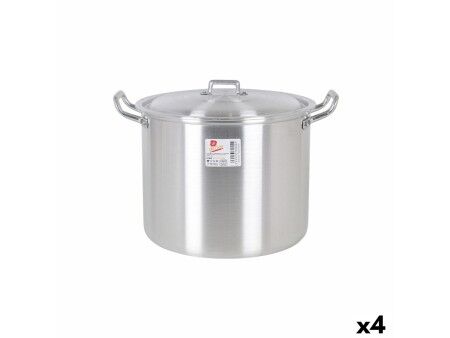 Garnek z Pokrywką Aluminium 33 x 28 x 24 cm (4 Sztuk)