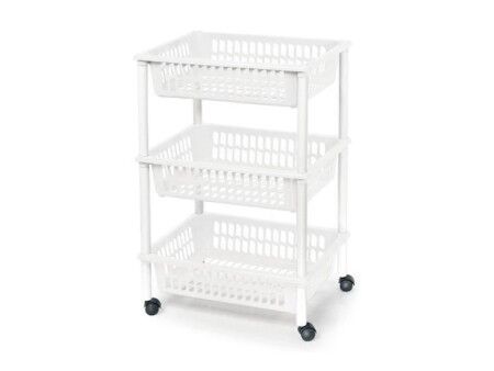Wózek na Warzywa Tontarelli Mito 3 Plastikowy Biały 40 x 29 x 62 cm (12 Sztuk)