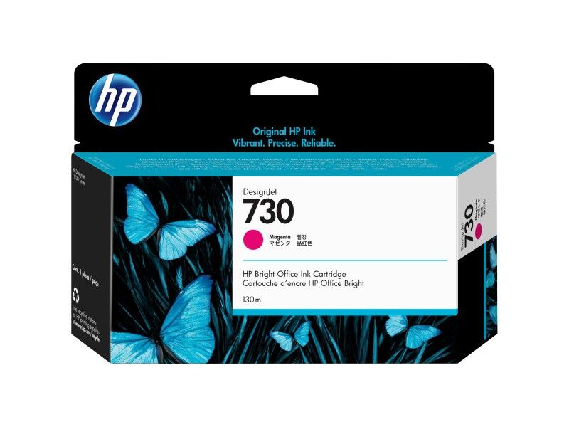 Oryginalny Wkład Atramentowy HP 730 Czarny Magenta