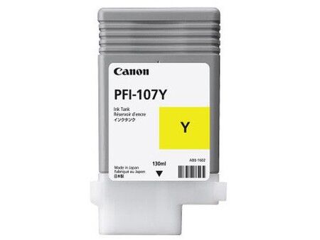 Oryginalny Wkład Atramentowy Canon PFI-107Y Żółty