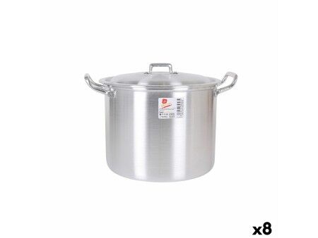 Garnek z Pokrywką Aluminium 31,5 x 26 x 21 cm (8 Sztuk)