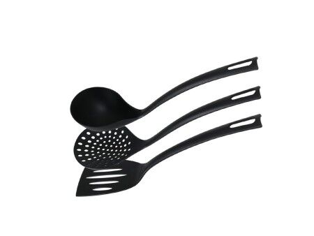 Zestaw Przyborów Kuchennych Quttin   Nylon Czarny 3 Części (20 Sztuk)