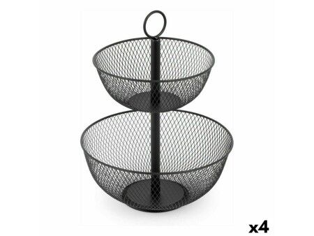 Miska na Owoce Confortime Pojedyńczy Metal 31 x 31 x 41 cm (4 Sztuk)