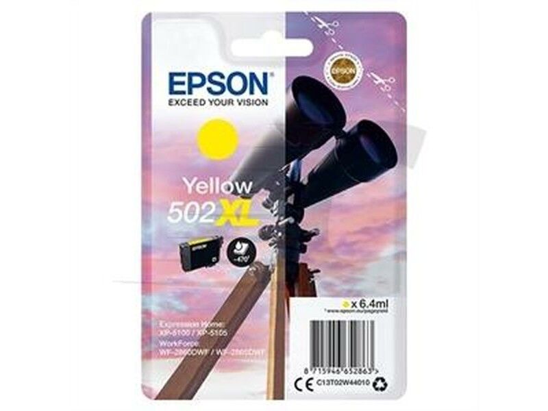 Oryginalny Wkład Atramentowy Epson 502XL Żółty