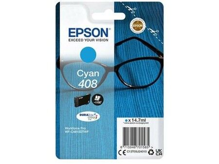 Oryginalny Wkład Atramentowy Epson 408 Czarny Turkusowy
