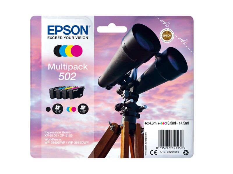 Zgodny pojemnik z tuszem Epson C13T02V64010 14,5 ml Czarny Wielokolorowy Czarny/Cyan/Magenta/Żółty