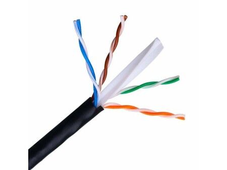 Kabel Sieciowy Sztywny UTP Kategoria 6 Aisens A135-0263 Czarny 100 m