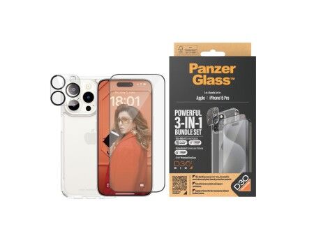 Ochrona Ekranu na Telefon Komórkowy Panzer Glass B1173+2810 Apple iPhone 15 Pro