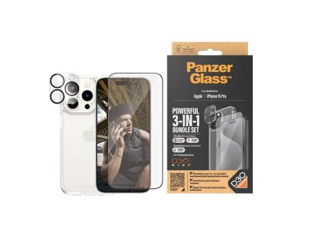Ochrona Ekranu na Telefon Komórkowy Panzer Glass B1173+2810 Apple iPhone 15 Pro
