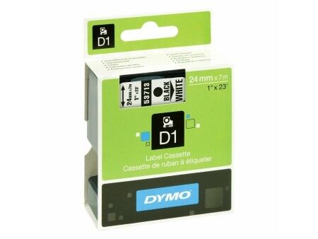 Laminowana Taśma do Drukarki Etykiet Dymo S0720930 Biały/Czarny Czarny/Biały 24 mm