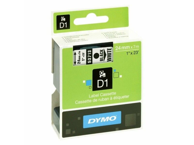 Laminowana Taśma do Drukarki Etykiet Dymo S0720930 Biały/Czarny Czarny/Biały 24 mm
