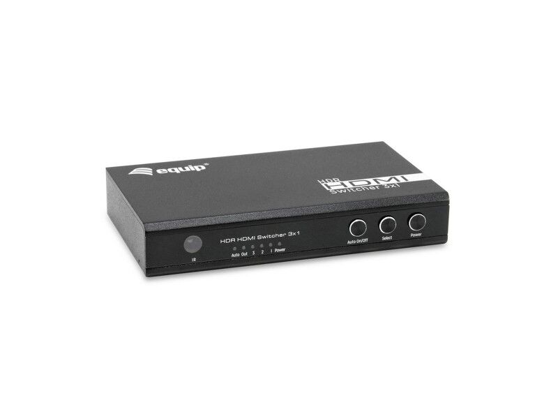 Zwrotnica elektryczna (spliter) Equip 3x1 Czarny