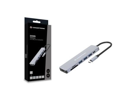HUB USB Conceptronic 110519207101 Szary Wielokolorowy 100 W