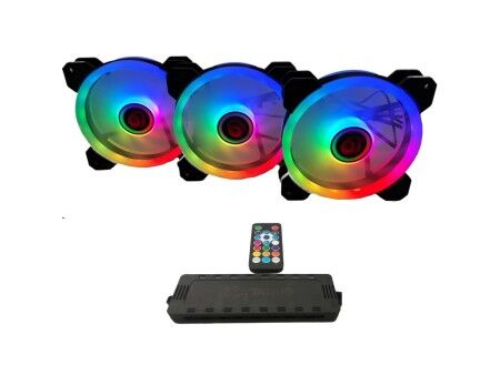 Wentylator do Obudowy Talius IRIS SPECTRUM ARGB/CRONOS Ø 12 cm (3 Sztuk)