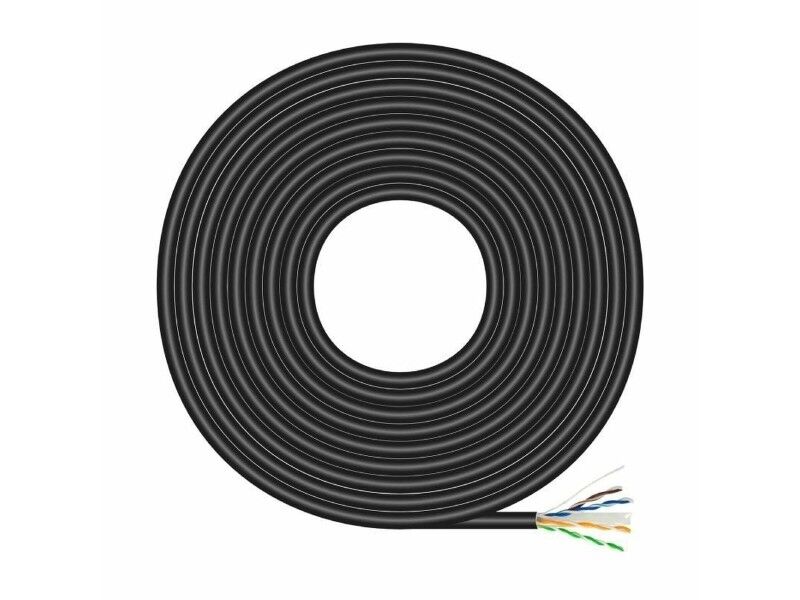 Kabel Sieciowy Sztywny UTP Kategoria 6 Aisens A135-0675 Czarny 100 m