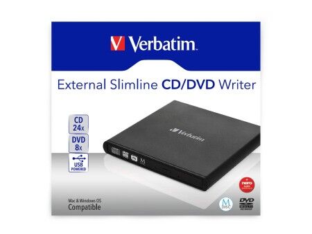 Nagrywarka zewnętrzna Verbatim Slimline CD/DVD 24x