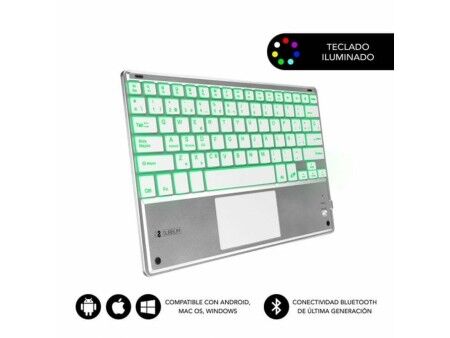 Klawiatura z Panelem Dotykowym Subblim SUB-KBT-SMBT50 Srebrzysty Qwerty Hiszpańska QWERTY