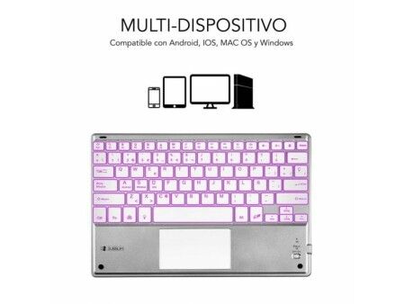 Klawiatura z Panelem Dotykowym Subblim SUB-KBT-SMBT50 Srebrzysty Qwerty Hiszpańska QWERTY