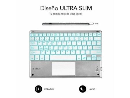 Klawiatura z Panelem Dotykowym Subblim SUB-KBT-SMBT50 Srebrzysty Qwerty Hiszpańska QWERTY