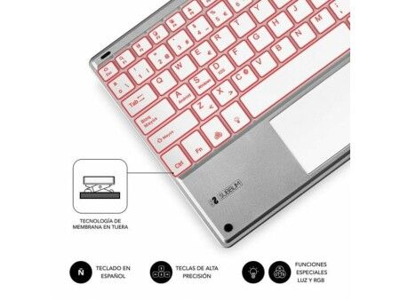 Klawiatura z Panelem Dotykowym Subblim SUB-KBT-SMBT50 Srebrzysty Qwerty Hiszpańska QWERTY