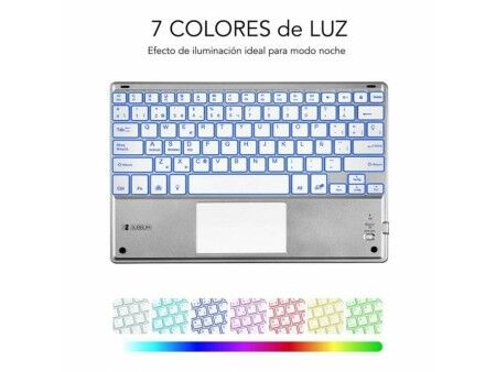 Klawiatura z Panelem Dotykowym Subblim SUB-KBT-SMBT50 Srebrzysty Qwerty Hiszpańska QWERTY