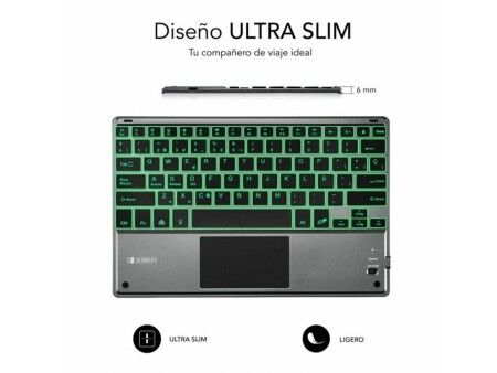 Klawiatura z Panelem Dotykowym Subblim SUB-KBT-SMBT51 Szary Wielokolorowy Qwerty Hiszpańska QWERTY