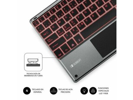 Klawiatura z Panelem Dotykowym Subblim SUB-KBT-SMBT51 Szary Wielokolorowy Qwerty Hiszpańska QWERTY