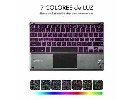 Klawiatura z Panelem Dotykowym Subblim SUB-KBT-SMBT51 Szary Wielokolorowy Qwerty Hiszpańska QWERTY
