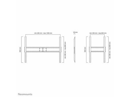 Uchwyt na TV Neomounts LFD-W1500            60-100" 150 kg