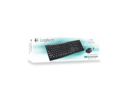 Klawiatura Bezprzewodowa i Myszka Logitech MK270 Azerty Francuski