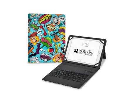 Klawiatura Bluetooth z podstawką do tabletu Subblim SUBKT5-BTTC20 Wielokolorowy Qwerty Hiszpańska