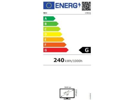 Monitor Videowall NEC C981Q 4K Ultra HD 98"