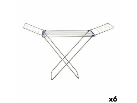Suszarka składana Confortime Aluminium Srebrzysty Niebieski 175 x 55 x 110 cm (6 Sztuk)
