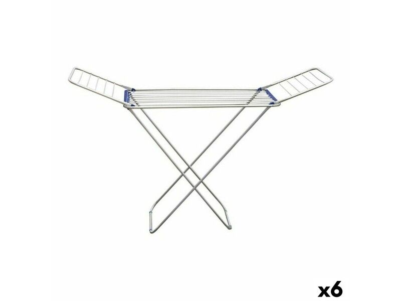 Suszarka składana Confortime Aluminium Srebrzysty Niebieski 175 x 55 x 110 cm (6 Sztuk)