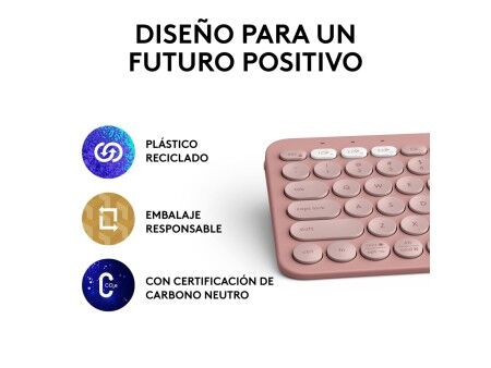 Klawiatura Bezprzewodowa Logitech K380s Różowy Qwerty Hiszpańska