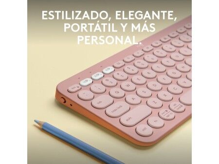 Klawiatura Bezprzewodowa Logitech K380s Różowy Qwerty Hiszpańska