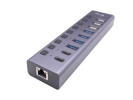 HUB USB i-Tec CACHARGEHUB9LAN Szary