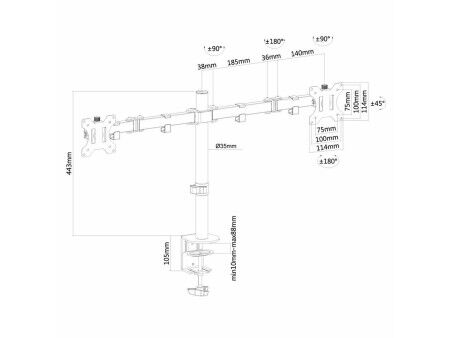 Uchwyt Stołowy do Monitora Neomounts FPMA-D550DBLACK     