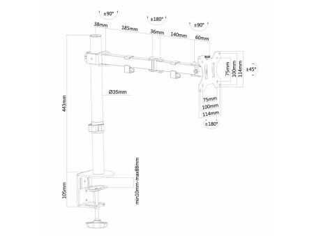 Uchwyt Stołowy do Monitora Neomounts FPMA-D550BLACK      