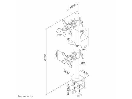 Uchwyt na TV Neomounts FPMA-D700DV 10-27" 27" 10" 6 Kg