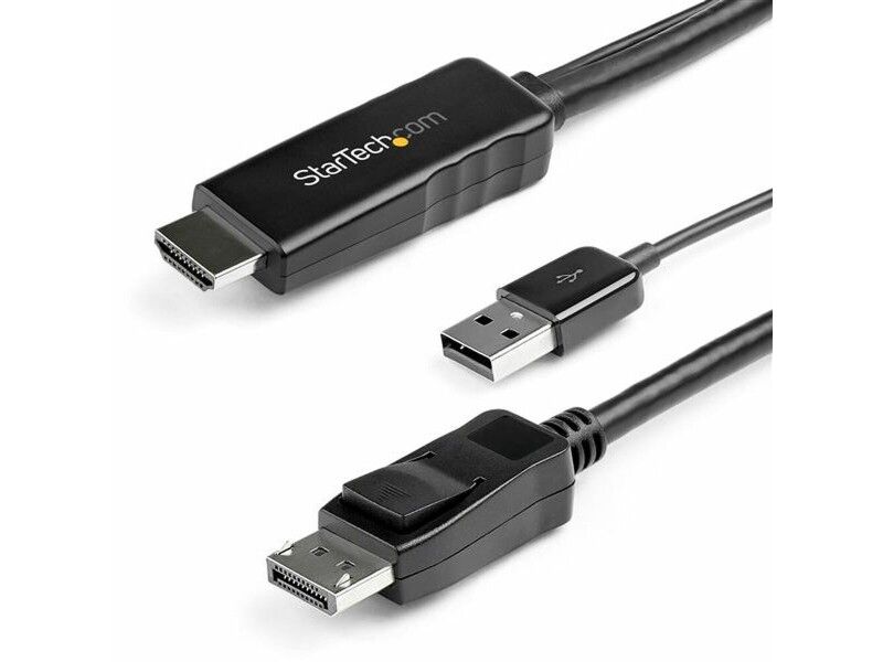 Adapter Display Port do HDMI/VGA Startech HD2DPMM2M            (2 m) Czarny