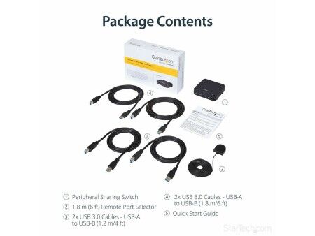 HUB USB Startech HBS304A24A           Czarny 5 Gbit/s