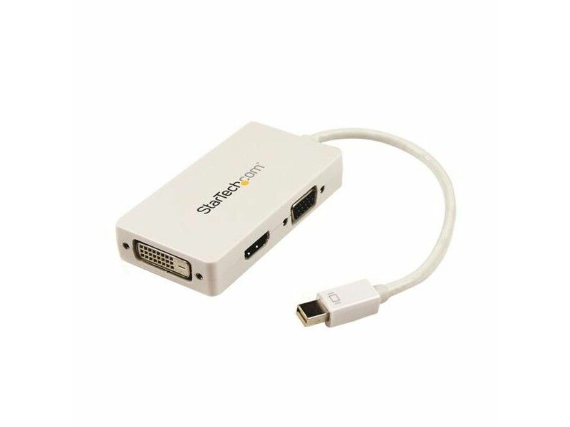 Mini Adapter DisplayPort na VGA/DVI/HDMI Startech MDP2VGDVHDW Biały Czarny