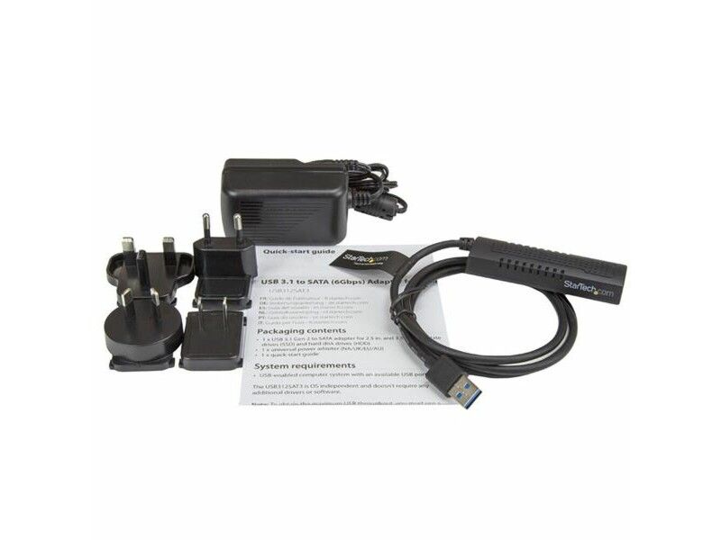 Zestaw adapterów Startech USB312SAT3           Czarny